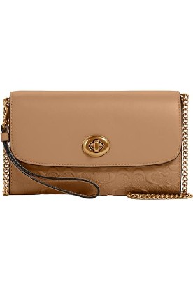 Picture of Coach Womens Signature Leather Chain Crossbody