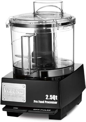 Picture of Waring Commercial WFP11SW LiquiLoc Space-Saving Batch Bowl Food Processor with LiquiLock Seal System, 2-1/2-Quart, Clear