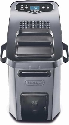 Picture of DeLonghi Livenza Deep Fryer, Silver - 1-Gallon Oil Capacity - EasyClean System - Adjustable Thermostat - Cool Touch Handles - Dishwasher Safe