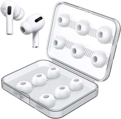 Picture of Link Dream 12 Pieces Replacement Ear Tips for AirPods Pro/AirPods Pro 2 Silicon Ear Buds Tips with Portable Storage Box (S/M/L) (6 Pairs)