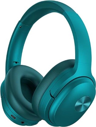 Picture of Hybrid Active Noise Cancelling Headphones Wireless Bluetooth Headphones Over Ear Wireless Headphones with Deep Bass, Clear Calls, Comfortable Fit, 30H Playtime, Travel Case, Green