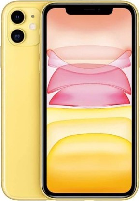 Picture of Apple iPhone 11, US Version, 64GB, Yellow - Unlocked (Renewed)