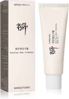 Picture of Relief Sun Organic sunscreen SPF50,+PA++++ Rice and Probiotics | Korean Skin Care Solution for All Skin Types | Nourishing Skin Protection and UV Defense (1 pack)