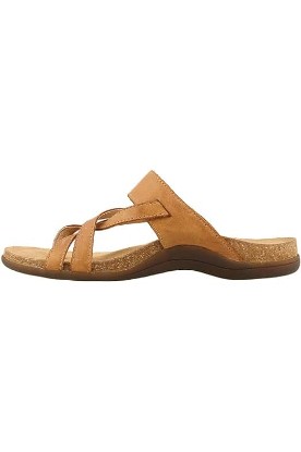 Picture of Taos Perfect Premium Leather Women's Cork Sandal - Open Back Toe-Post and Adjustable Strap Design with Arch Support for Exceptional Walking Comfort