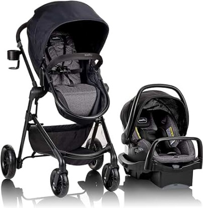 Picture of Evenflo Pivot Modular Travel System with LiteMax Infant Car Seat with Anti-Rebound Bar (Casual Gray)