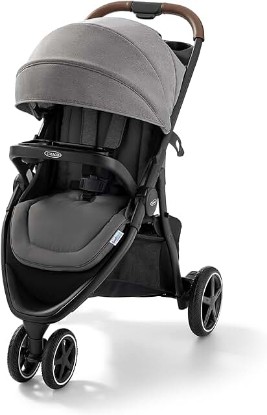 Picture of Graco® Outpace™ LX All-Terrain 3-Wheel Baby Stroller, Cohen €” Compatible for Travel System, Easy One-Hand Fold, in-Seat Suspension for Comfortable Ride, Never-Flat Rubber Tires