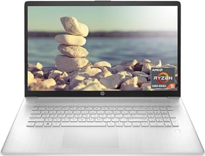 Picture of HP 17 Laptop, 17.3&quot; FHD Screen, AMD Ryzen 5 5500U, 32GB SSD, 512GB SSD, Webcam, HDMI, Fingerprint Reader, Wi-Fi, Windows 11 Home, Silver