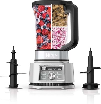 Picture of Ninja Foodi SS201 Power Blender &amp; Processor. 3-in-1 Crushing Blender, Dough Mixer, and Food Processor 1400WP smartTORQUE 6 Auto-iQ Presets