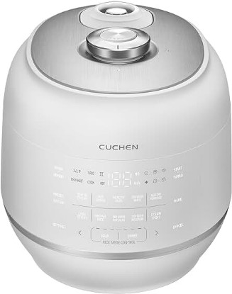 Picture of [CUCHEN] CRT-RPK1070WUS | 2.1 Ultra High-Pressure Induction Heating Rice Cooker 10 Cup (Uncooked) | Full Stainless Power Lock System | Auto Steam Clean | Voice Guide | Made in Korea | White