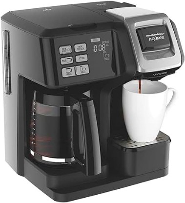 Picture of Hamilton Beach FlexBrew 2-Way Brewer Programmable Coffee Maker (49976) Bundle with Support Extension