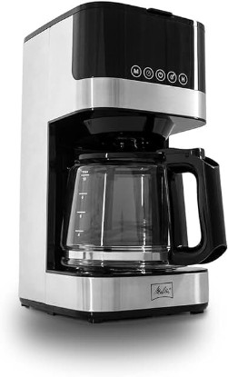 Picture of Melitta Aroma Tocco Glass Drip Coffee Maker | Programmable Coffee Machine | Glass Carafe Coffee Pot | 10 Cup Coffee Maker | Glass Touch Control Panel | Stainless Steel accented Coffee Maker