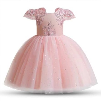 Picture of NNJXD Baby Girl Princess Dress Bowknot Sequins Dresses