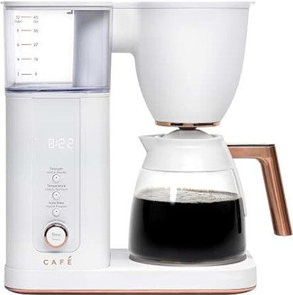 Picture of Café Specialty Drip Coffee Maker | 10-Cup Glass Carafe | WiFi Enabled Voice-to-Brew Technology | Smart Home Kitchen Essentials | SCA Certified, Barista-Quality Brew | Matte White