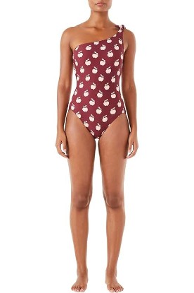 Picture of Kate Spade New York Apple Toss Bunny Tie One Shoulder One-Piece