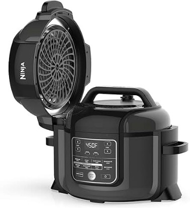 Picture of Ninja OP302 Foodi 9-in-1 Pressure, Broil, Dehydrate, Slow Cooker, Air Fryer, and More, with 6.5 Quart Capacity and 45 Recipe Book, and a High Gloss Finish