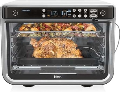 Picture of NINJA DT251 Foodi 10-in-1 Smart Air Fry Digital Countertop Convection Toaster Oven with Thermometer XL Capacity and a Stainless Steel Finish (Renewed)