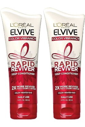 Picture of L'Oreal Paris L'Oreal Paris Elvive Deep Conditioner - Rapid Reviver - Color Vibrancy - For Color Treated Hair - Net Wt. 6.0 FL OZ (180 mL) Per Tube - Pack of 2 Tubes