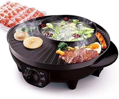 Picture of LIVEN BBQ Electric Grill with Shabu Shabu Hot Pot, Perfect for 1 to 4 Person