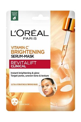 Picture of L'Oreal Paris Loreal Paris Revitalift Vitamin C Brightening Glow Ultra Hydrating and Firming Sheet Mask, 6 Count