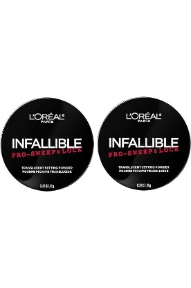 Picture of L'Oreal Paris L'Oreal Paris Makeup Infallible Pro Sweep and Lock Translucent Loose Setting Powder, Controls Shine and Blurs Pores, Sets Makeup, Long-Lasting &amp; Lightweight, 2 Count