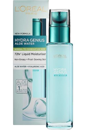 Picture of L'ORÉAL L'Oreal Paris Hydra Genius Hyaluronic Acid + Aloe Liquid Moisturiser for Normal to Combination Skin, 70ml