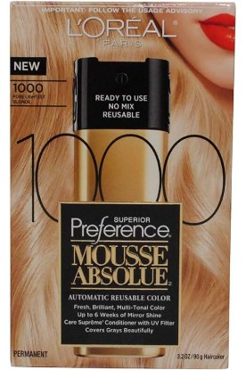 Picture of L'Oreal Paris 2 Pack L'Oreal Paris Hair Color Superior Preference Mousse Absolue, 1000 Pure Lightest Blonde