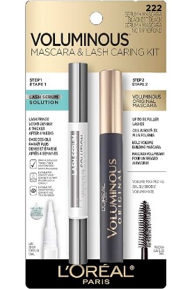 Picture of L'Oreal Paris L'Oreal Paris Lash Serum + Voluminous Washable Blackest Black Mascara 0.25 Fl Oz Double pack