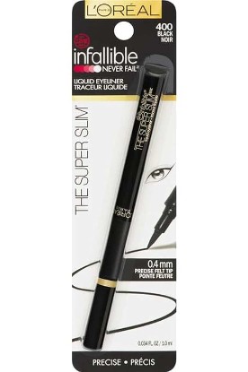 Picture of L'Oreal Paris L'Oreal Paris Infallible The Super Slim Liquid Eyeliner, Black [400] 0.034 oz (Pack of 2)