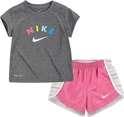 Picture of Nike Infant Girls' T-Shirt and Shorts Set Magic Flamingo 12 Months