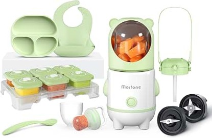 Picture of Baby Food Maker, 17 in 1 Set for Baby Food, Baby Food Feeder Pacifier Baby Essentials Gift (Green)