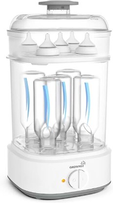 Picture of Bottle Sterilizer, Baby Bottle Steam Sterilizer, Electric Baby Bottle Sanitizer with Timer for Baby Bottles, Pacifiers, Pump Parts