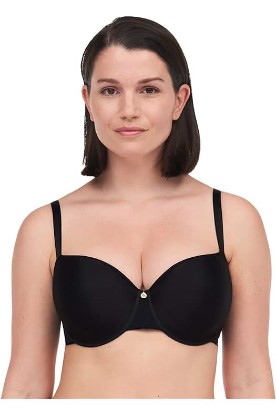 Picture of Chantelle Women's Lucie Lace Comfort Demi Memory Foam Bra, Black, 32F