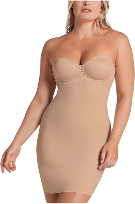 Picture of Leonisa Tummy Firm Control Under Dress Body Shaper for Women - Comfy Open Bust Shapewear