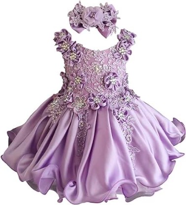 Picture of Jenniferwu Handmade Toddler Girl Party Dress Baby Pageant Dress Birthday Dresses