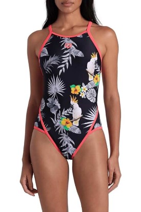 Picture of ARENA Feel Women's Swimsuit Tropical Summer Fast Back Comfortable Pool Beach Bag Ladies Bathing Suit Comfortable Swimwear