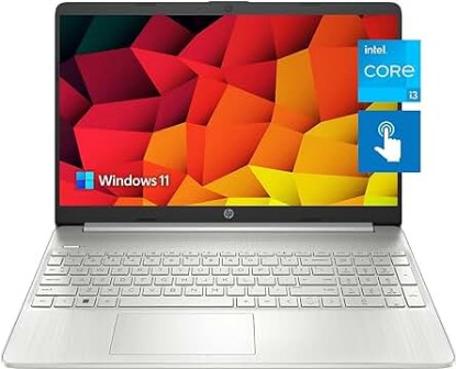 Picture of HP 2023 Newest Laptop, 15.6" Touchscreen Display, Intel Core i3-1115G4 Processor, 16GB RAM, 512GB SSD, Intel UHD Graphics, WiFi, Bluetooth, Numeric Keypad, Windows 11 Home in S Mode, Silver