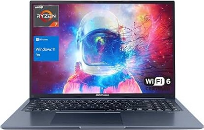 Picture of ASUS Business VivoBook 16 Laptop, 16” WUXGA (1920 x 1200) Screen, AMD Ryzen 7 5800HS, 32GB RAM, 1TB SSD, Webcam, HDMI, Wi-Fi 6, Windows 11 Pro, Blue