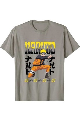 Picture of Naruto Ripple Junction x Naruto Shippuden Naruto Kneeling T-Shirt