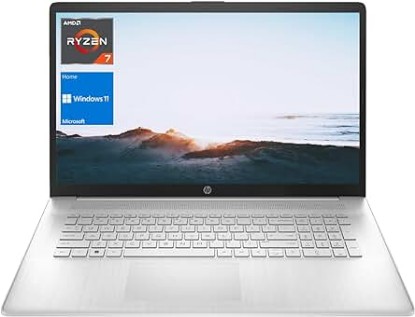 Picture of HP 2023 Newest 17 Laptop, 17.3" FHD Display (1920 x 1080), AMD Ryzen 7 7730U Processor (Beats i7-1260P), 16GB RAM, 1TB PCIe SSD, Backlit Keyboard, Wi-Fi 6, Webcam, HDMI, Windows 11 Home, Silver