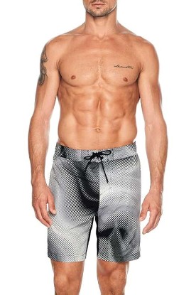 Picture of Reebok Men's Swimwear 7" Tab Volley Digital Warp UPF 50+ Athletic Swim Shorts Bathing Suit Trunks