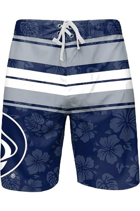 Picture of FOCO Men's Hibiscus Boardwalk Stripe Swim Boardshorts