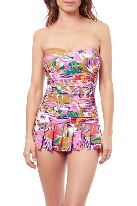 Picture of Profile by Gottex Women's Standard Tropikaia Bandeau Swimdress