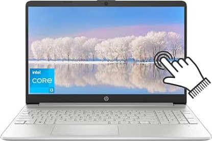 Picture of HP Newest 15.6" HD Touchscreen Laptop Computer, 6-Core Intel Core i3-1215U, 32GB RAM, 1TB NVMe SSD, Fast Charge, Numeric Keypad, HDMI, WiFi, Type-C, Win 11, w/CUE Accessories