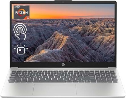 Picture of HP 2023 Newest Laptop, 15.6" HD Touchscreen, AMD Ryzen 5 7530U (Beats i7-1165G7), 16GB RAM, 1TB PCIe SSD, Webcam, Backlit KB, HDMI, Type-C, Wi-Fi 6, Windows 11 Home, Silver, KKE Accessories