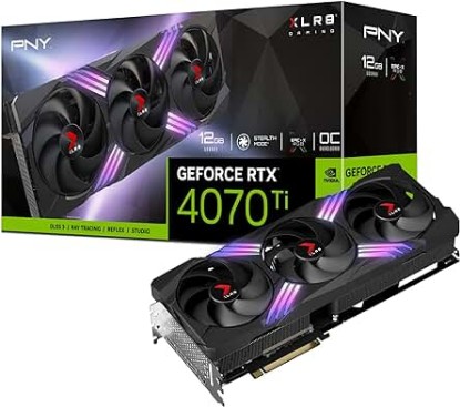 Picture of PNY GeForce RTX 4070 Ti 12GB XLR8 Gaming Verto Epic-X RGB Overclocked Triple Fan Graphics Card DLSS 3