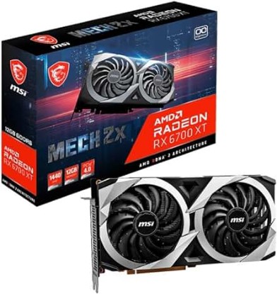 Picture of MSI Radeon RX 6700 XT MECH 2X 12G OC Gaming Graphics Card - 12GB GDDR6, 2620MHz, PCI Express 4, 192-bit, 3X DP v 1.4, HDMI 2.1 (Supports 4K & 8K)