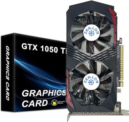 Picture of Gaming GeForce GTX 1050 Ti Graphics Card, 4GB 128-Bit GDDR5 DP HDMI-Output GPU, PCI Express 3.0 Video Card for Office and PC Gaming