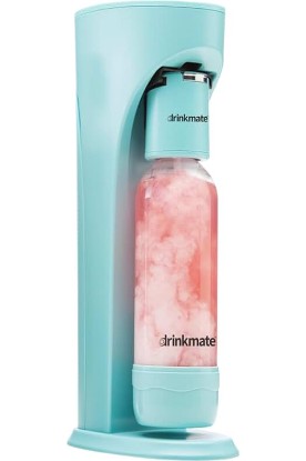 Picture of Drinkmate OmniFizz Sparkling Water and Soda Maker, Carbonates Any Drink Without Diluting It, CO2 Cylinder Not Included (Arctic Blue)