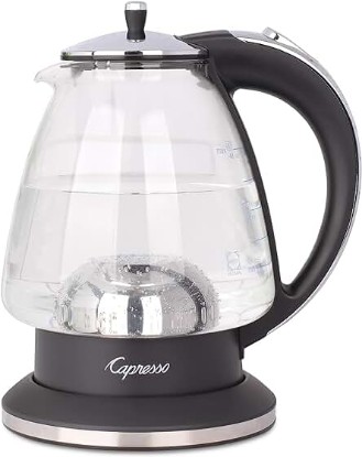 Picture of Capresso 240.03 Water Kettle, 48 oz, Polished Chrome and Black