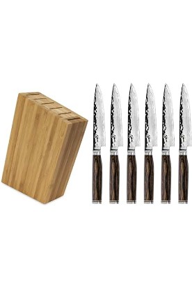 Picture of Shun Premier 6-Piece Steak Knife Set with Sidecar Block, Handcrafted Japanese Cutlery, Steel